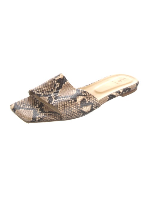 Aeyde Leather Animal Print Slides