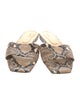 Aeyde Leather Animal Print Slides