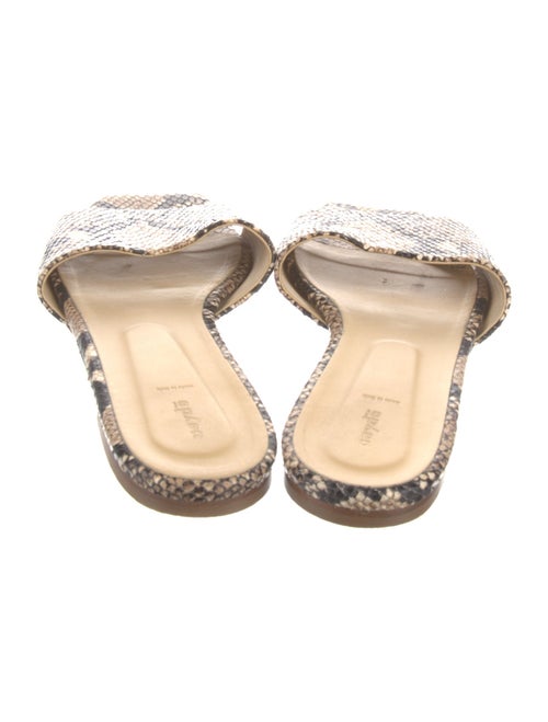 Aeyde Leather Animal Print Slides