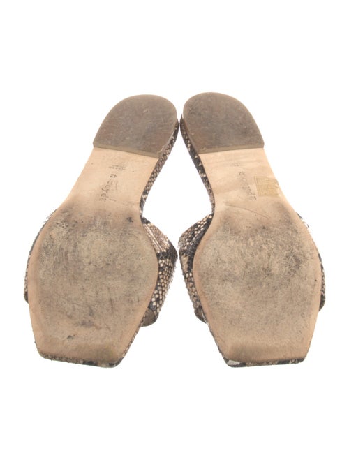 Aeyde Leather Animal Print Slides