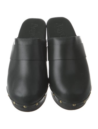 Aeyde Leather Studded Accents Mules