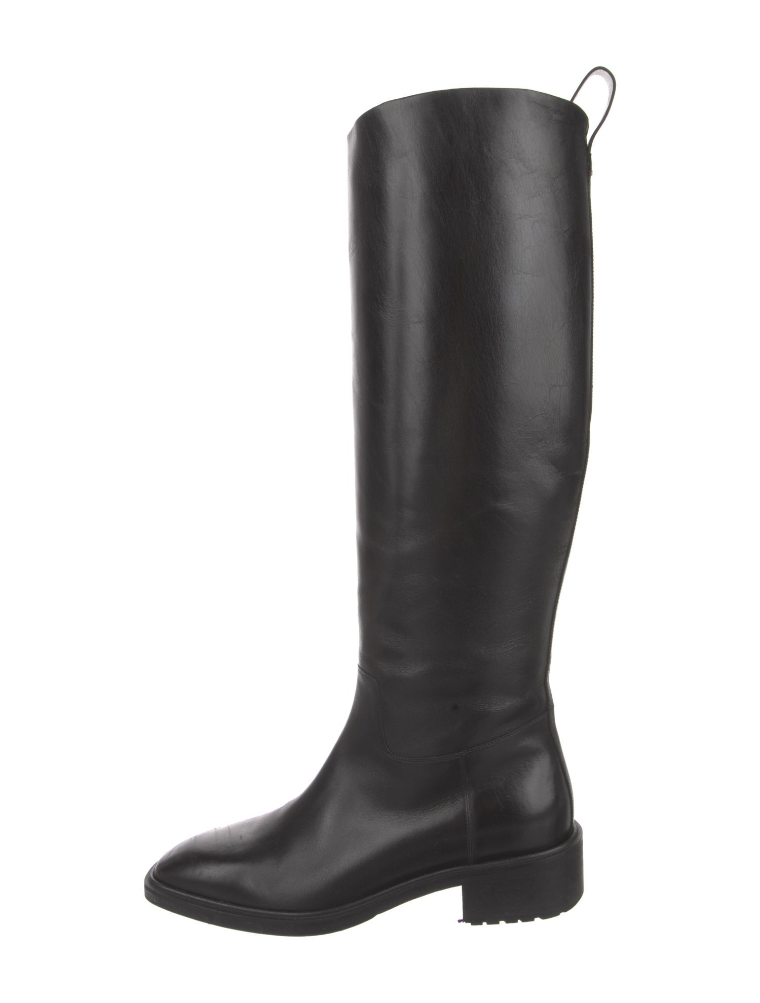 Aeyde Leather Embroidered Accent Riding Boots