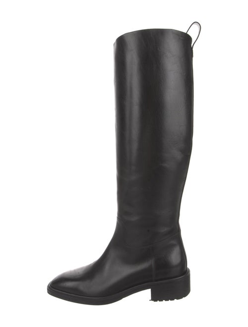 Aeyde Leather Embroidered Accent Riding Boots