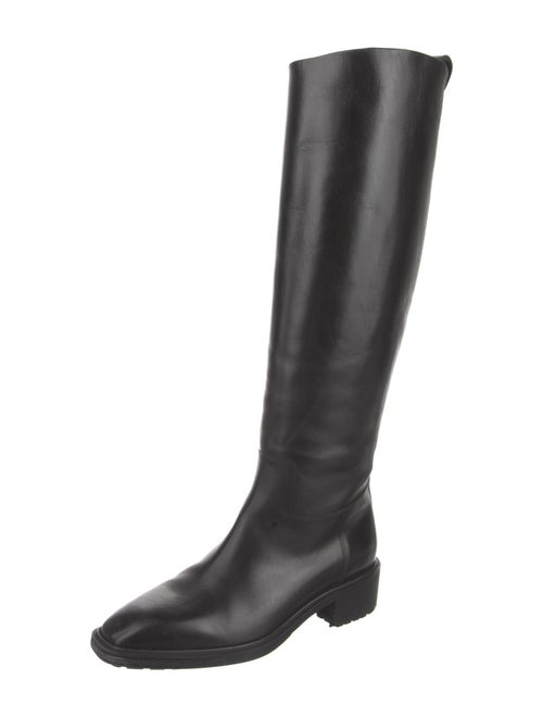 Aeyde Leather Embroidered Accent Riding Boots