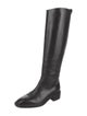 Aeyde Leather Embroidered Accent Riding Boots