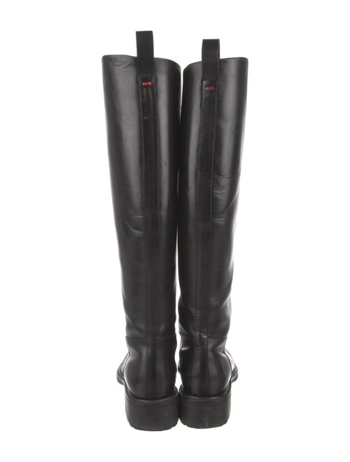 Aeyde Leather Embroidered Accent Riding Boots