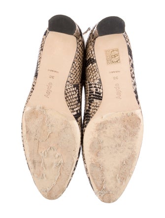 Aeyde Embossed Leather Animal Print Boots