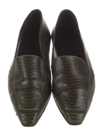 Aeyde Leather Animal Print Flats