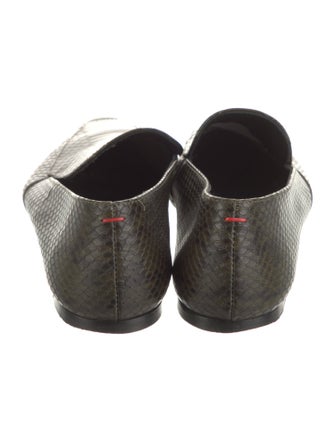 Aeyde Leather Animal Print Flats