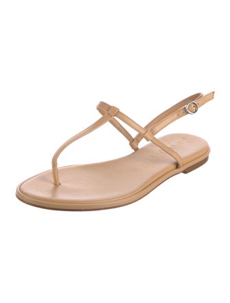 Aeyde Leather T-Strap Sandals