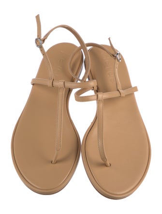 Aeyde Leather T-Strap Sandals