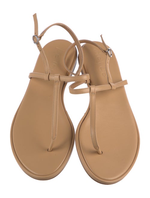 Aeyde Leather T-Strap Sandals