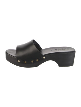 Aeyde Leather Studded Accents Slides