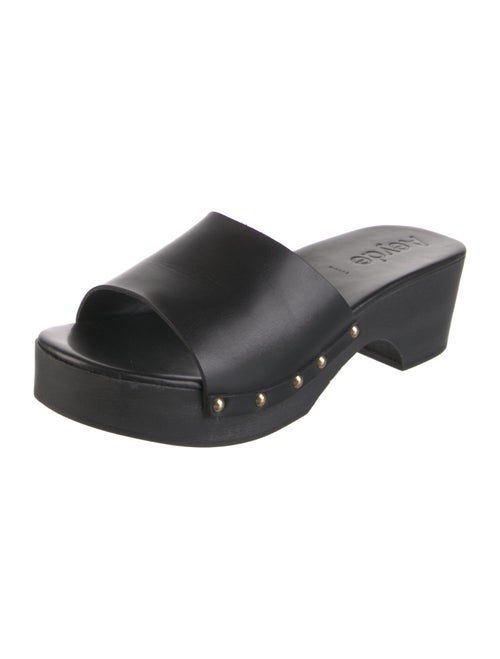 Aeyde Leather Studded Accents Slides