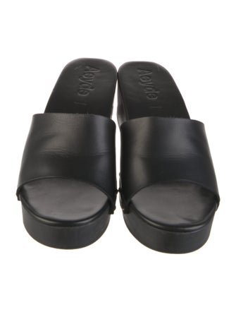 Aeyde Leather Studded Accents Slides