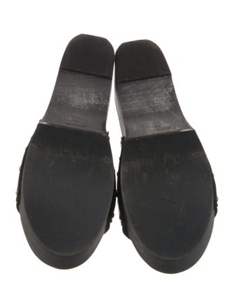 Aeyde Leather Studded Accents Slides