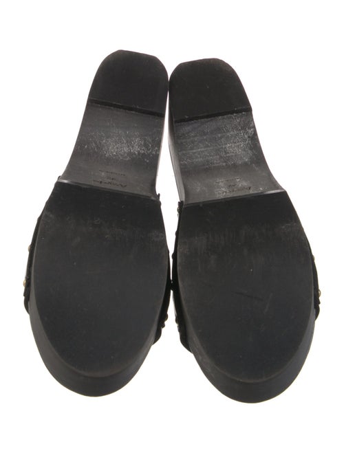 Aeyde Leather Studded Accents Slides