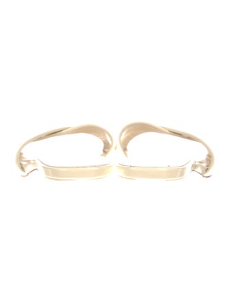 Aeyde Patent Leather Leather Trim Embellishment Slides