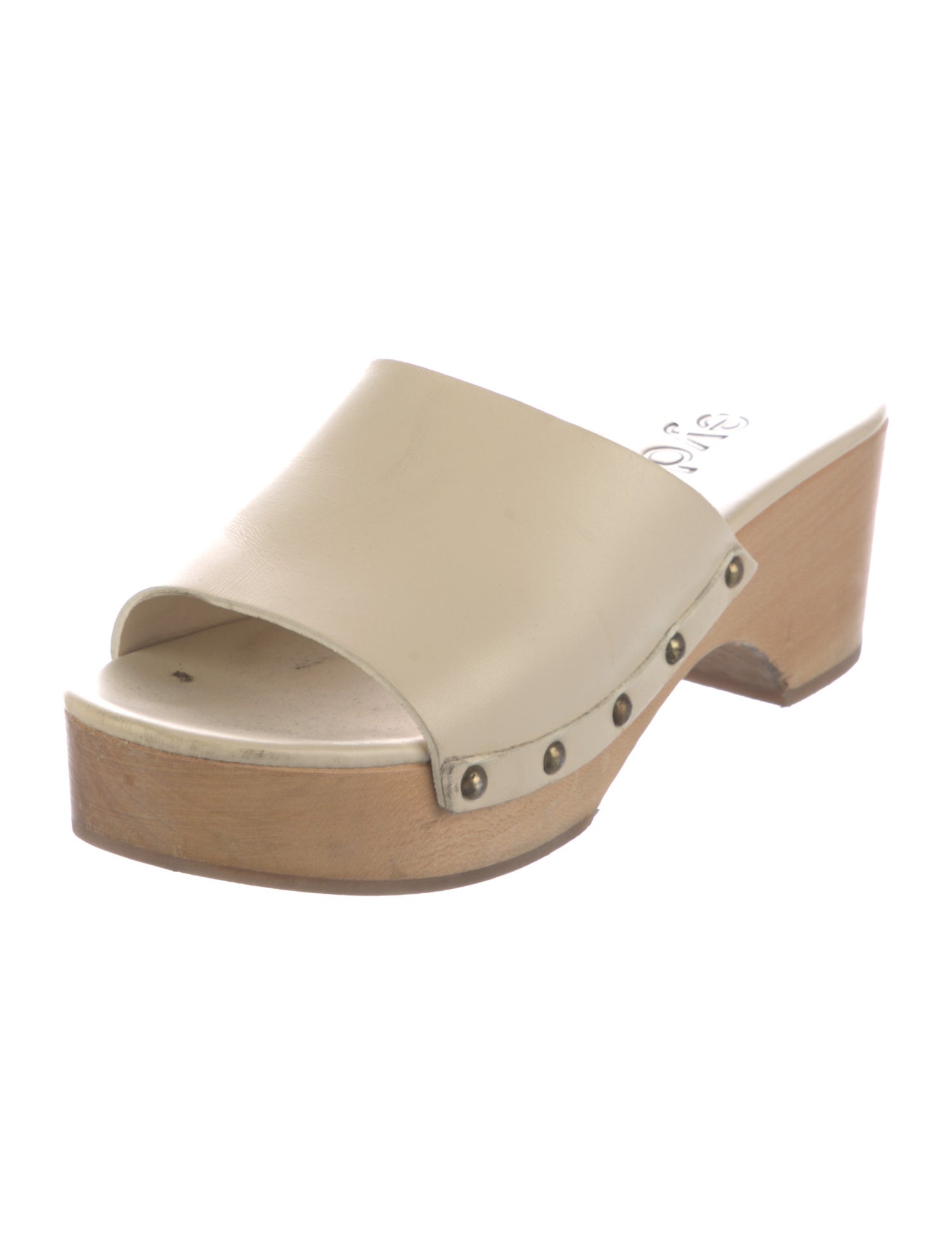 Aeyde Leather Studded Accents Slides