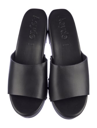 Aeyde Leather Studded Accents Slides