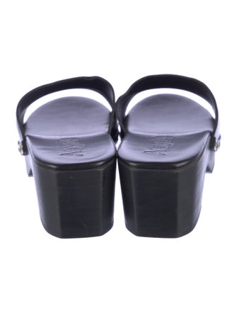 Aeyde Leather Studded Accents Slides