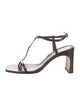 Aeyde Leather T-Strap Sandals