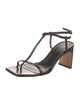 Aeyde Leather T-Strap Sandals