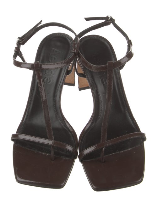 Aeyde Leather T-Strap Sandals