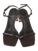 Aeyde Leather T-Strap Sandals