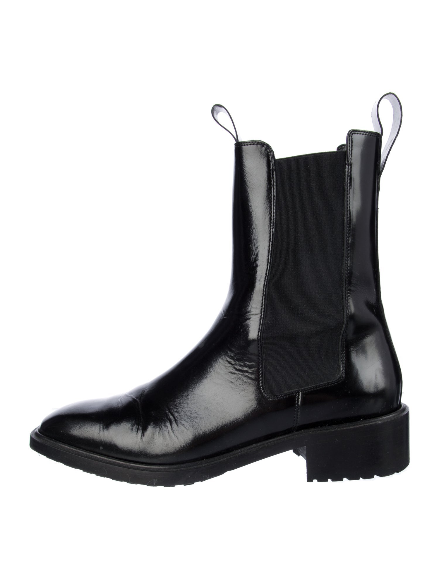 Aeyde Patent Leather Chelsea Boots