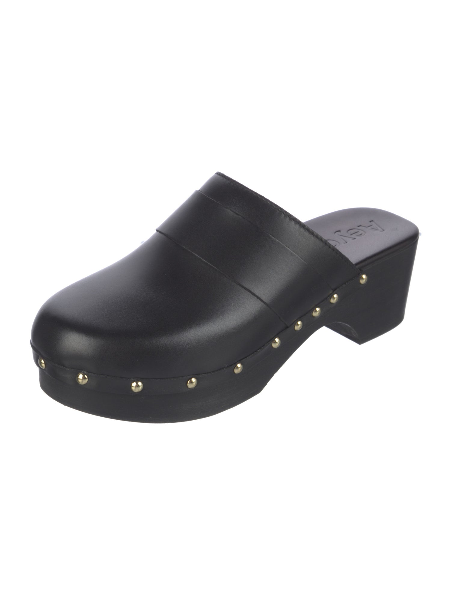 Aeyde Leather Studded Accents Mules