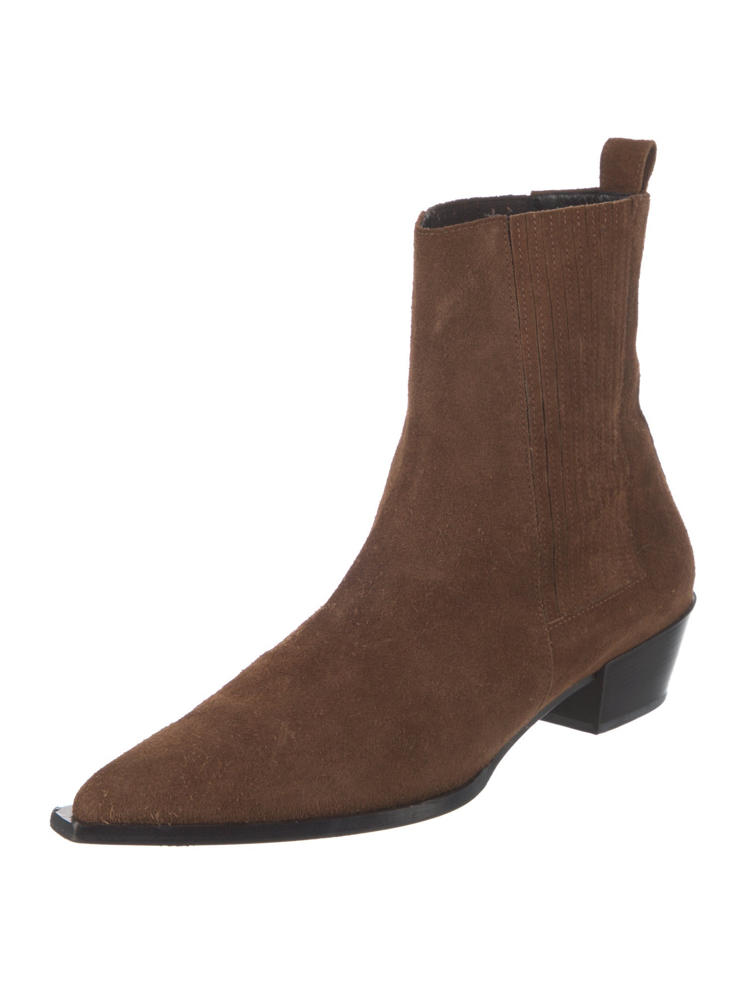 Aeyde Suede Pleated Accents Chelsea Boots