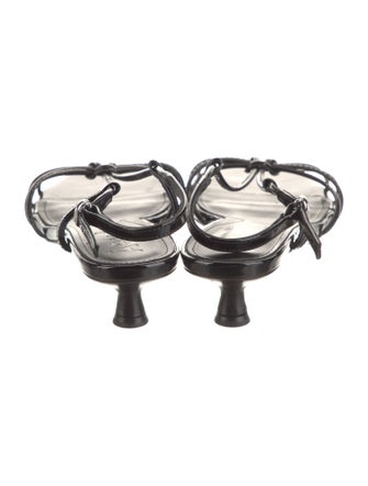 Aeyde Patent Leather Slingback Sandals