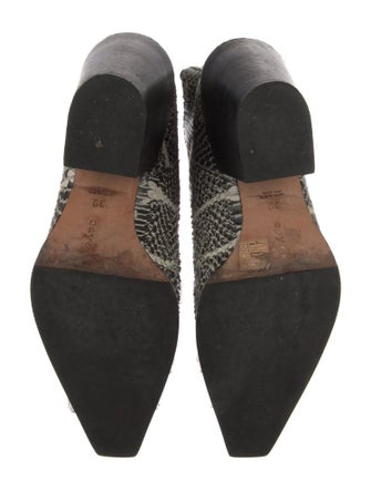 Aeyde Snakeskin Animal Print Chelsea Boots