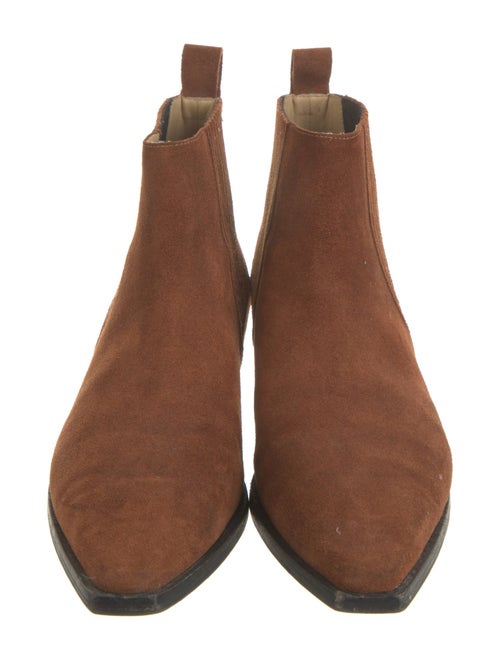 Aeyde Suede Pleated Accents Chelsea Boots