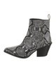 Aeyde Snakeskin Animal Print Western Boots