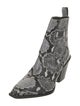 Aeyde Snakeskin Animal Print Western Boots