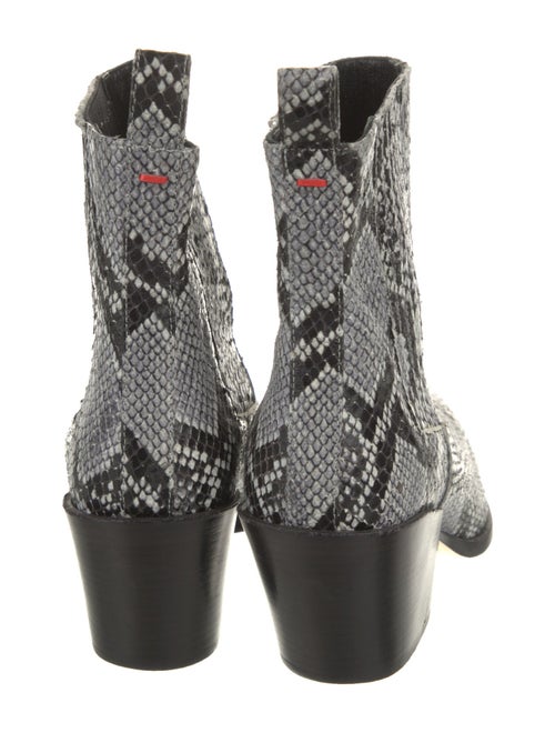 Aeyde Snakeskin Animal Print Western Boots