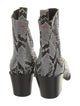 Aeyde Snakeskin Animal Print Western Boots