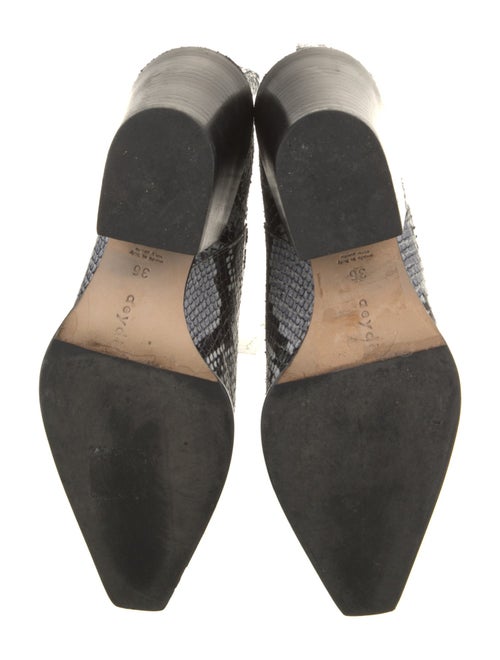 Aeyde Snakeskin Animal Print Western Boots