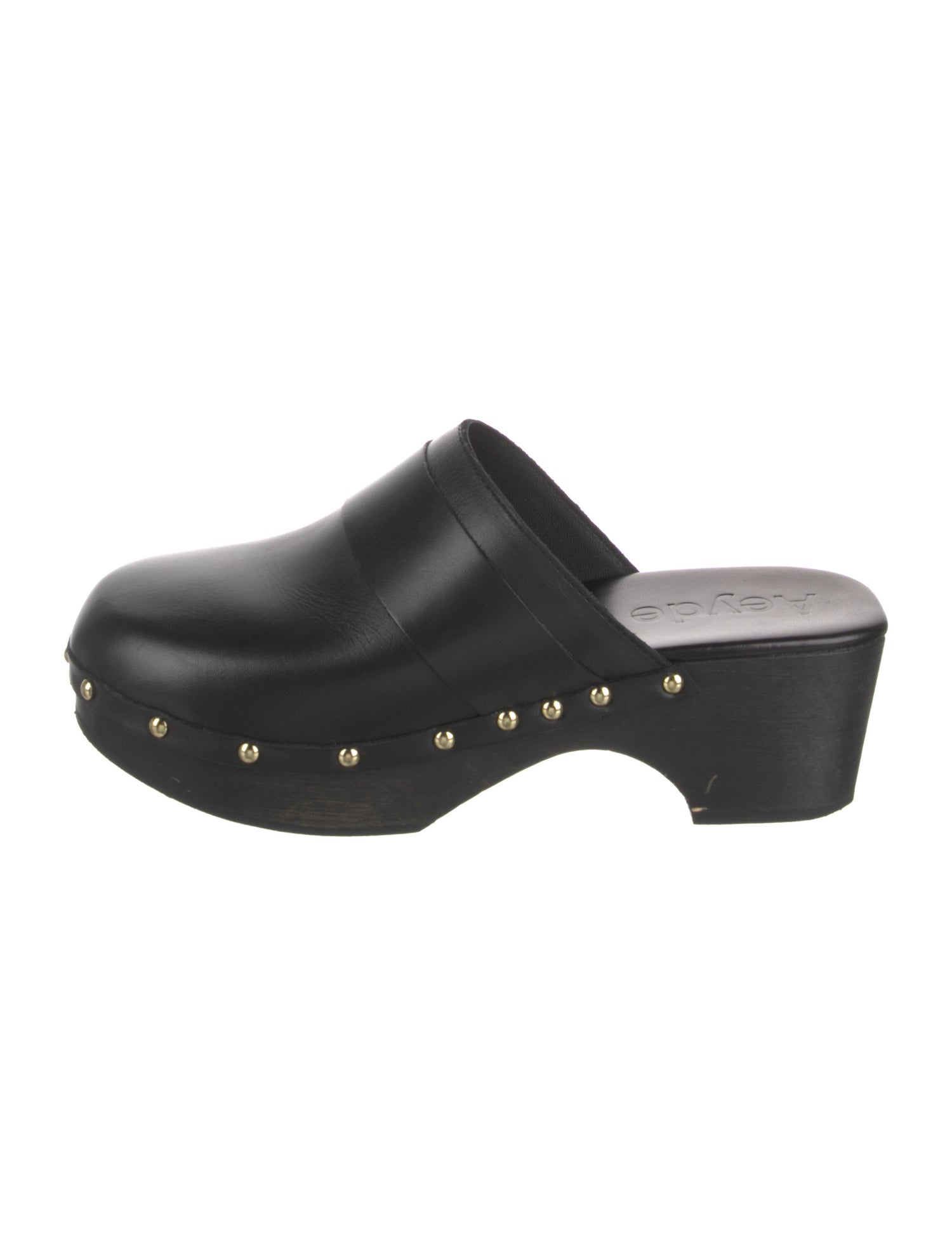 Aeyde Leather Studded Accents Mules