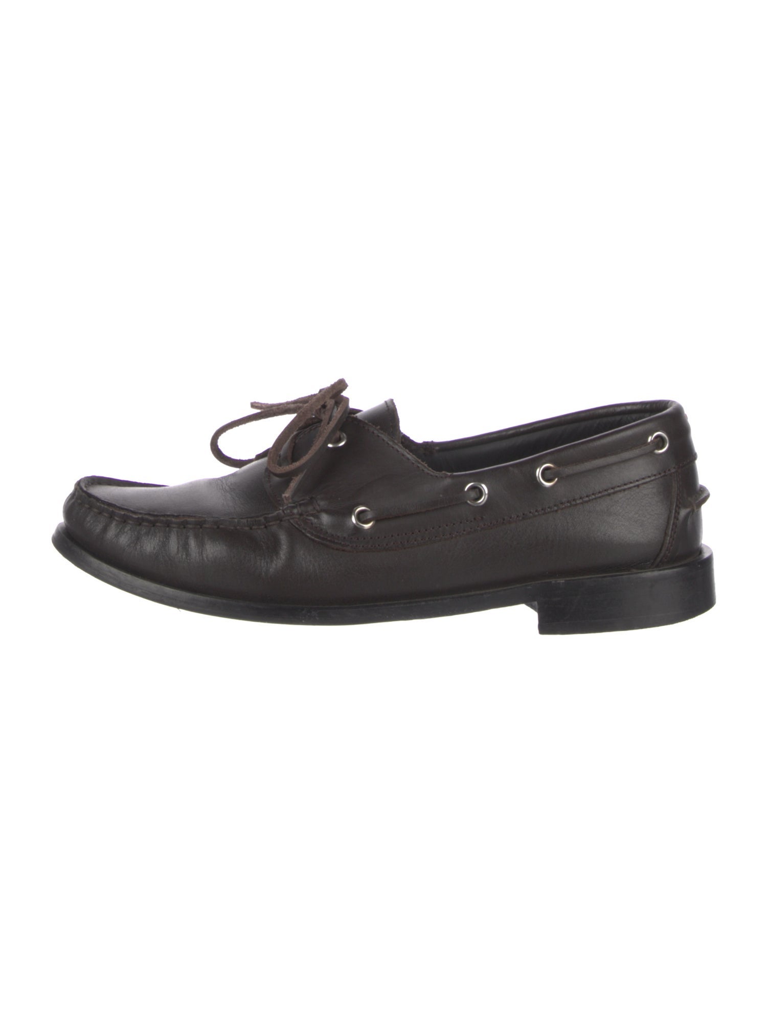 Aeyde Leather Whipstitch Trim Loafers