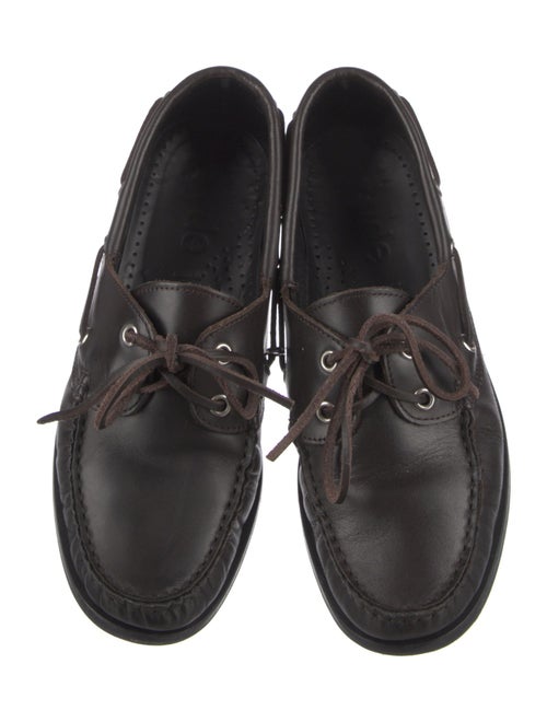 Aeyde Leather Whipstitch Trim Loafers