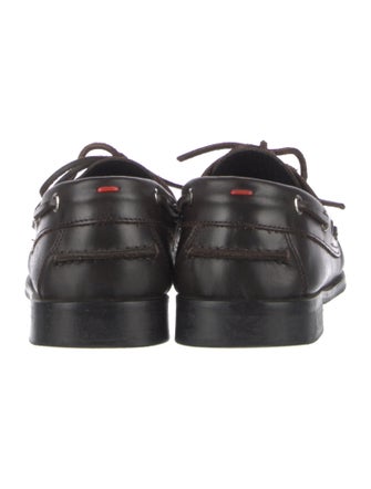 Aeyde Leather Whipstitch Trim Loafers