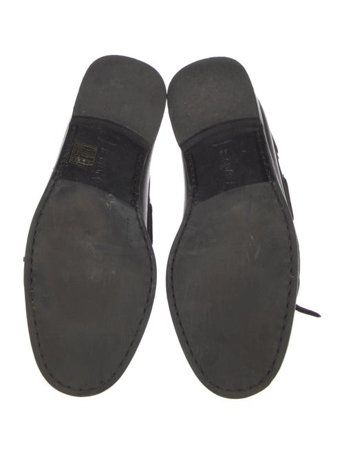 Aeyde Leather Whipstitch Trim Loafers