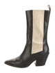 Aeyde Leather Colorblock Pattern Western Boots