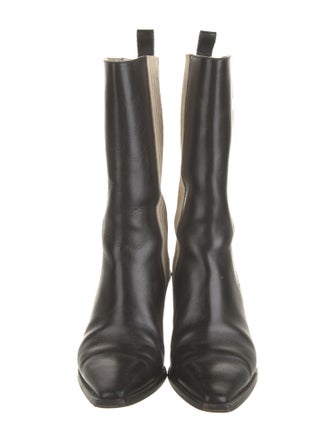 Aeyde Leather Colorblock Pattern Western Boots