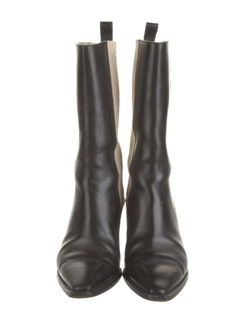 Aeyde Leather Colorblock Pattern Western Boots