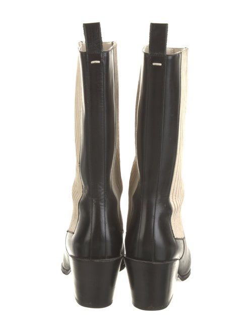 Aeyde Leather Colorblock Pattern Western Boots