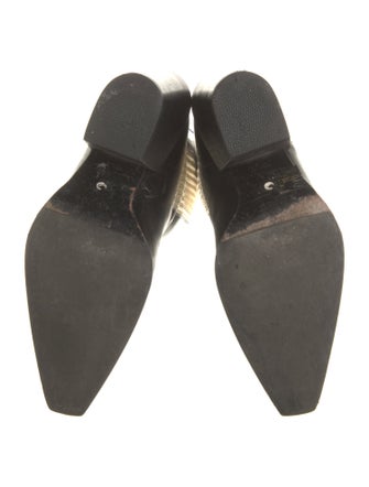 Aeyde Leather Colorblock Pattern Western Boots